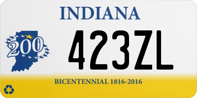 IN license plate 423ZL