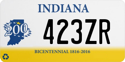 IN license plate 423ZR