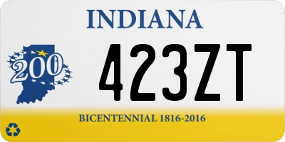 IN license plate 423ZT