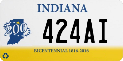 IN license plate 424AI