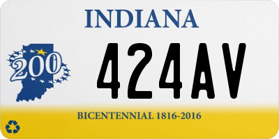 IN license plate 424AV