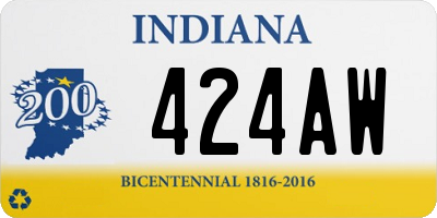 IN license plate 424AW