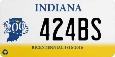 IN license plate 424BS