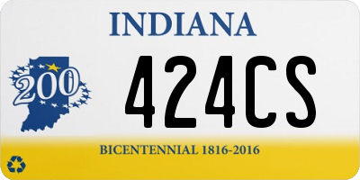 IN license plate 424CS