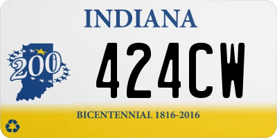 IN license plate 424CW