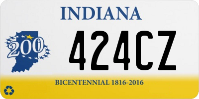 IN license plate 424CZ