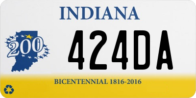 IN license plate 424DA