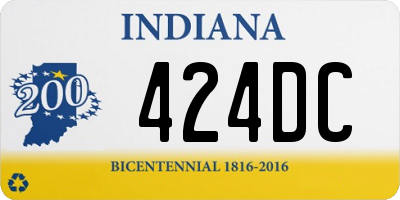 IN license plate 424DC