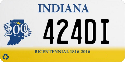 IN license plate 424DI