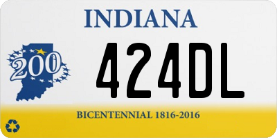 IN license plate 424DL