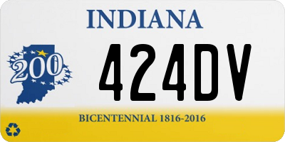 IN license plate 424DV