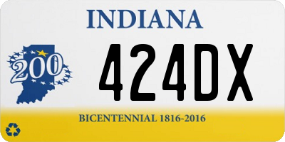 IN license plate 424DX