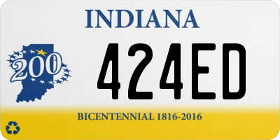 IN license plate 424ED