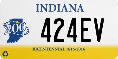 IN license plate 424EV