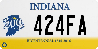 IN license plate 424FA
