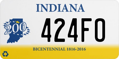 IN license plate 424FO