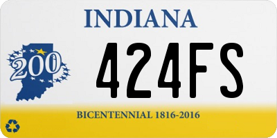 IN license plate 424FS