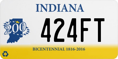 IN license plate 424FT