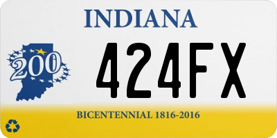 IN license plate 424FX