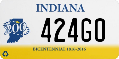 IN license plate 424GO