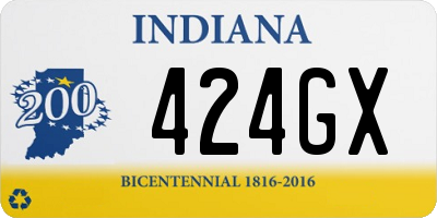 IN license plate 424GX