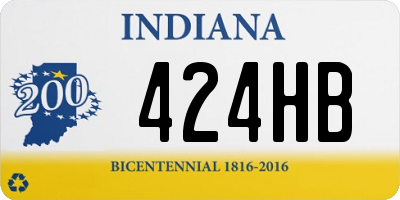 IN license plate 424HB