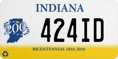 IN license plate 424ID