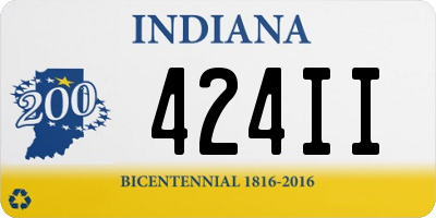 IN license plate 424II