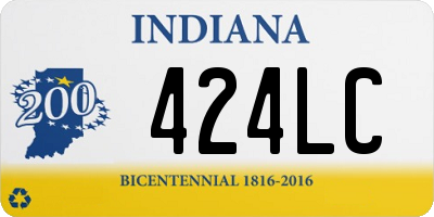 IN license plate 424LC