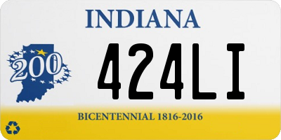 IN license plate 424LI