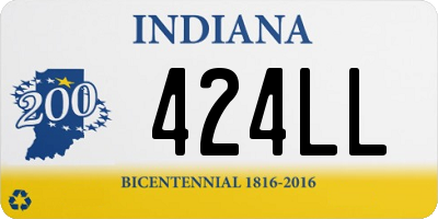 IN license plate 424LL