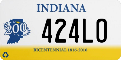 IN license plate 424LO