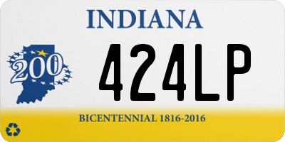 IN license plate 424LP