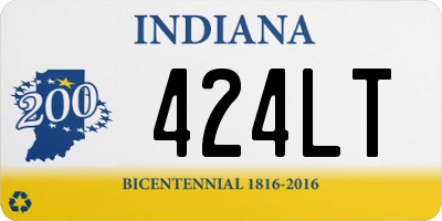 IN license plate 424LT