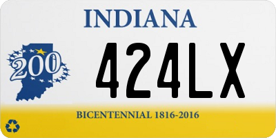 IN license plate 424LX