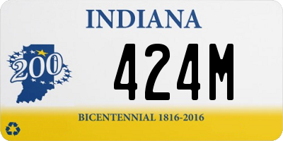 IN license plate 424M