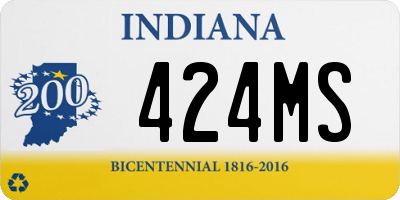 IN license plate 424MS