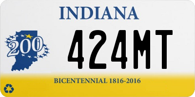 IN license plate 424MT