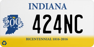 IN license plate 424NC