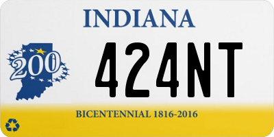 IN license plate 424NT