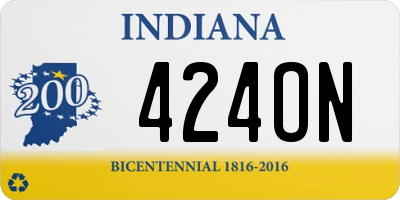 IN license plate 424ON