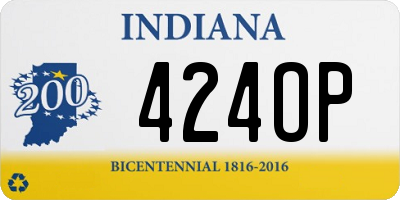 IN license plate 424OP