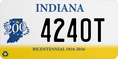 IN license plate 424OT