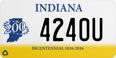 IN license plate 424OU