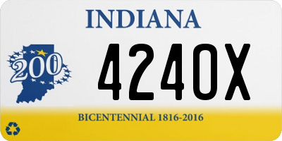 IN license plate 424OX