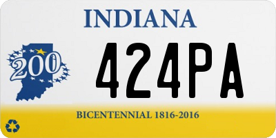 IN license plate 424PA