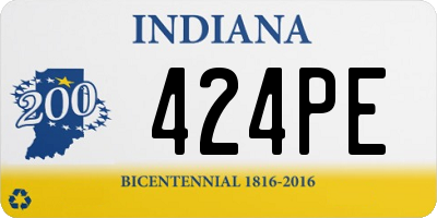 IN license plate 424PE