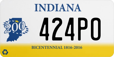IN license plate 424PO