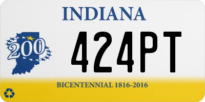 IN license plate 424PT