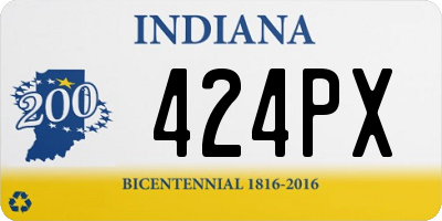 IN license plate 424PX